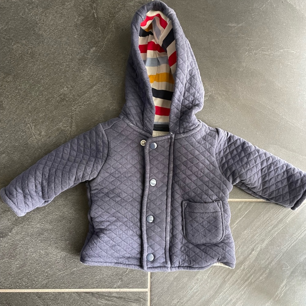 NWOT!! Mac & Moon Navy Zip Jacket with Buttons